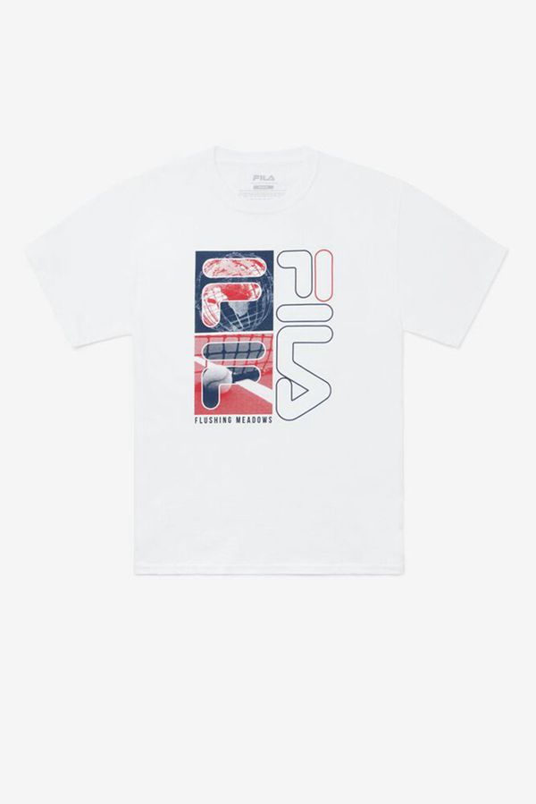 Fila Nyc Collage Graphic Men's Tee - White,NZ 412-19856